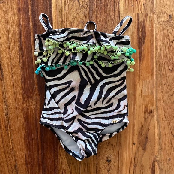 Kids PilyQ Tiger Print Swimsuit Size 2 - Picture 1 of 4